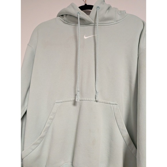 Nike Sportswear Essential Hoodie Mint Green Embroidered Swoosh Pullover Small - Picture 4 of 11